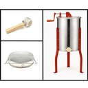 Beekeeping Complete Beehive Kit includes 2 Frame Manual Honey Extractor, Decapping Roller & Double Sieve Honey Strainer