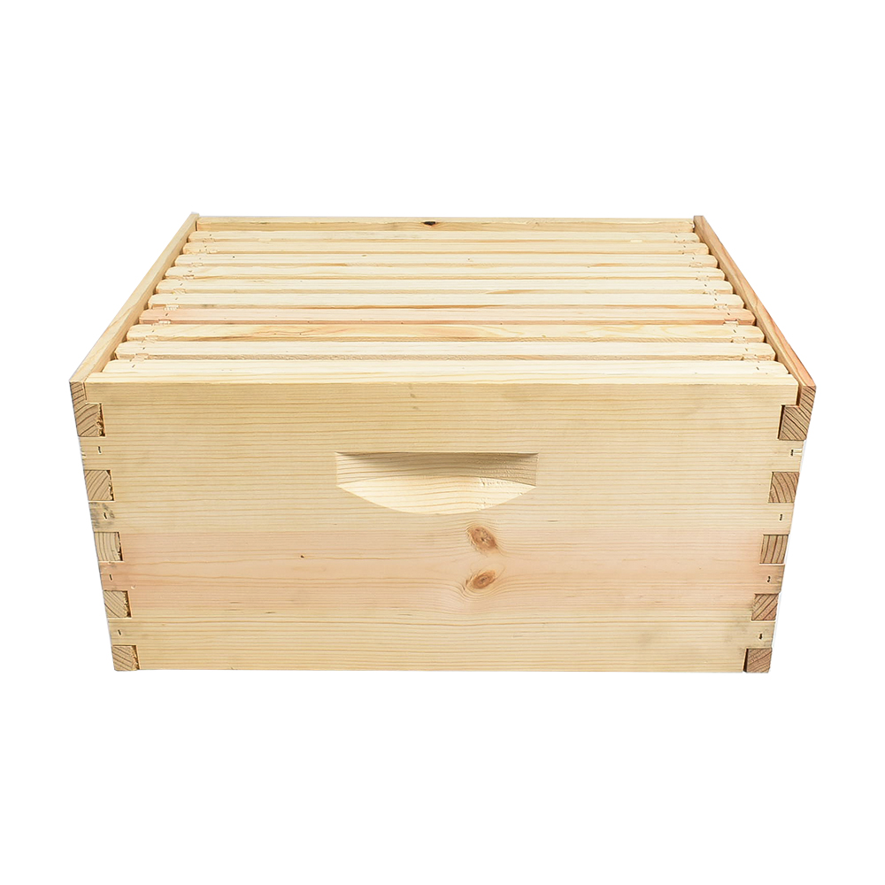  Beekeeping Single Deep Beehive Kit includes 2 Frame Manual Honey Extractor, Frames, Foundations, Brood Box, Spacer, Inner Cover, Top and Bottom 