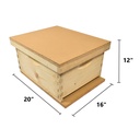  Beekeeping Single Deep Beehive Kit includes 2 Frame Manual Honey Extractor, Frames, Foundations, Brood Box, Spacer, Inner Cover, Top and Bottom 