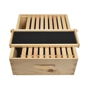 Beekeeping Beehive Kit includes 2 Frame Manual Honey Extractor, Frames, Foundations, Super Box, Uncapping Knife, Spacer, Brush, Frame Remover, Wood Handle Scraper, Decapping Roller, Stainless Steel Lifter / J-Hook Tool & Smoker