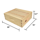 Beekeeping Beehive Kit includes 2 Frame Manual Honey Extractor, Frames, Foundations, Super Box, Uncapping Knife, Spacer, Brush, Frame Remover, Wood Handle Scraper, Decapping Roller, Stainless Steel Lifter / J-Hook Tool & Smoker
