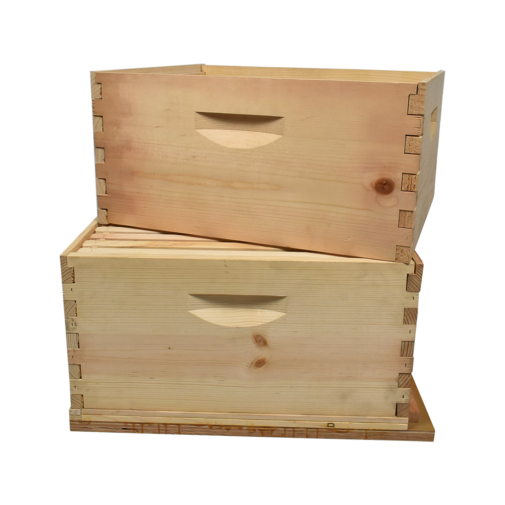  Beekeeping Double Deep Beehive Kit includes 2 Frame Manual Honey Extractor, Frames, Foundations, Spacer, Brood Box, Inner Cover, Top and Bottom 