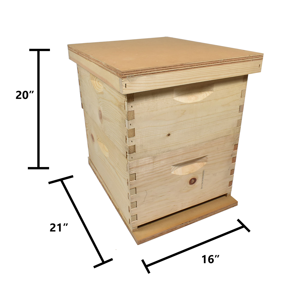  Beekeeping Double Deep Beehive Kit includes 2 Frame Manual Honey Extractor, Frames, Foundations, Spacer, Brood Box, Inner Cover, Top and Bottom 