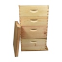  Beekeeping Complete Beehive Kit includes 2 Frame Manual Honey Extractor, Frames, Foundations, Brood Box, Super Box, Inner Cover, Top and Bottom (GLE4STACK) 