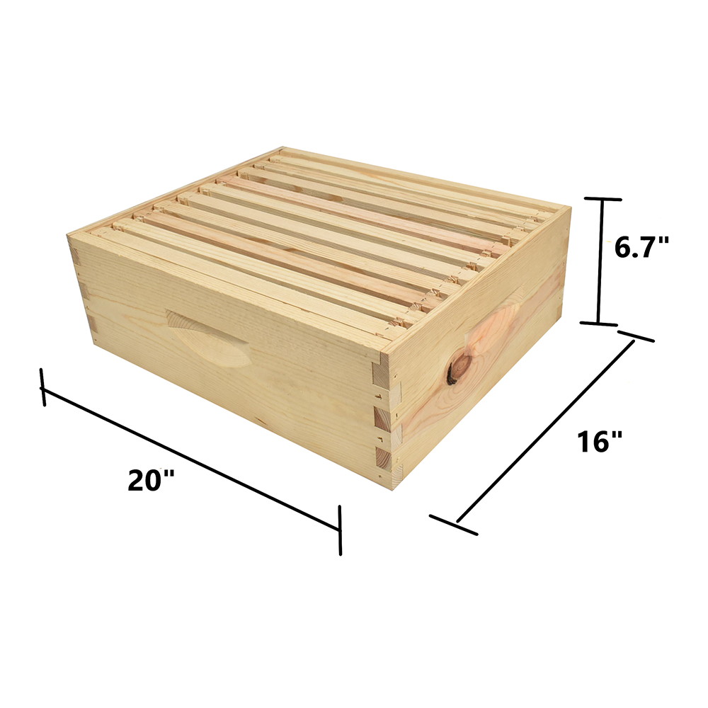 Beekeeping Complete 4 Tier Beehive Kit includes 2 Frame Electric Honey Extractor, Frames, Foundations, Brood Box, Super Box, Inner Cover, Entrance Reducer, Top and Bottom