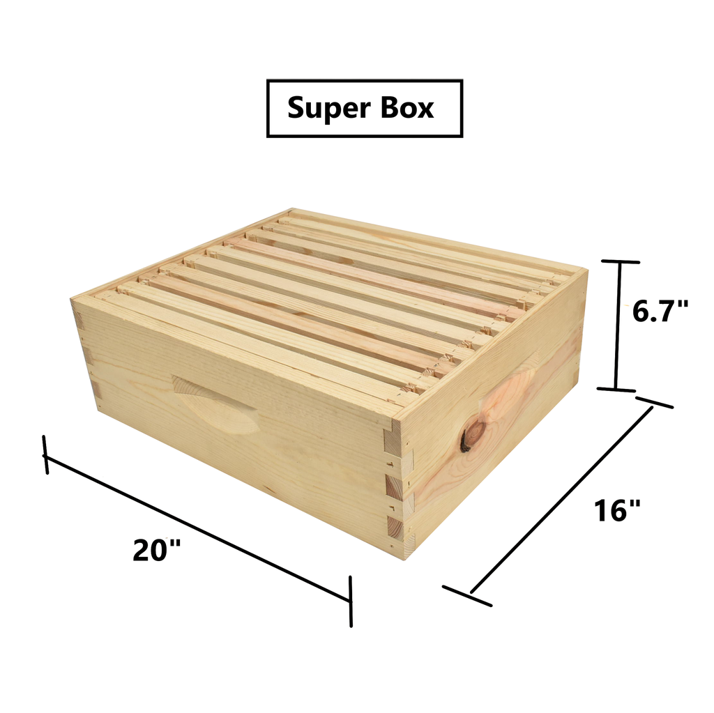 Beekeeping Complete 4 Tier Beehive Kit includes 2 Frame Electric Honey Extractor, Frames, Foundations, Brood Box, Super Box, Inner Cover, Entrance Reducer, Top and Bottom
