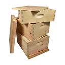 3 Tier Bee Hive Kit With 2 Deep Brood Boxes 1 Super Box and Goodland Bee Supply Two Frame Honey Extractor