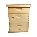 3 Tier Bee Hive Kit With 2 Deep Brood Boxes 1 Super Box and Goodland Bee Supply Two Frame Honey Extractor