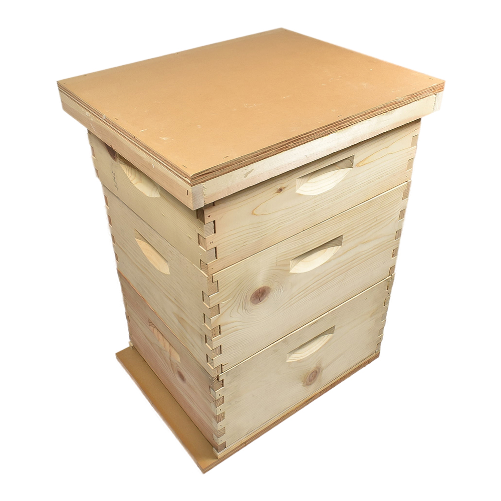  Beekeeping Complete 3 Tier Beehive Kit includes 2 Frame Electric Honey Extractor, Frames, Foundations, 2Brood Box, 1Super Box, Spacer & Entrance Reducer 