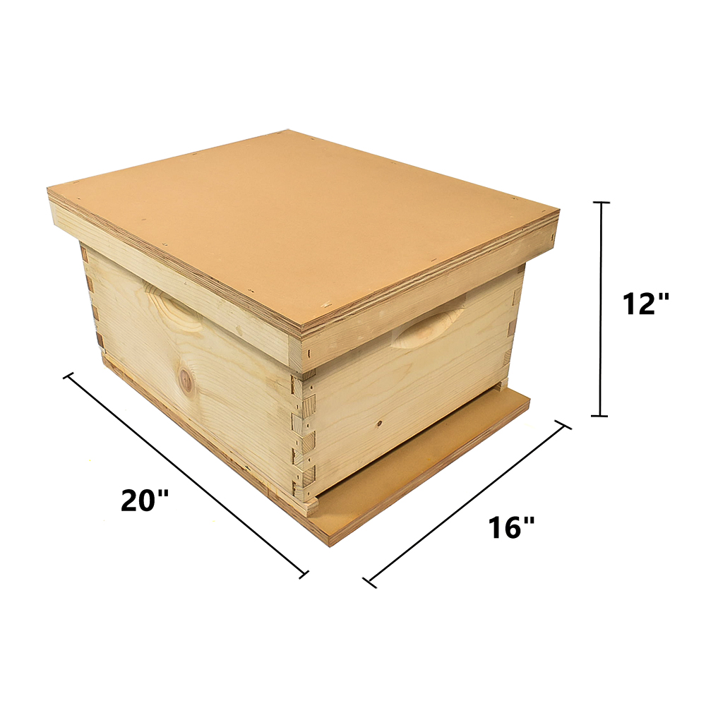 Beekeeping Complete Beehive Kit includes 2 Frame Manual Honey Extractor, Brood Box, Frames, Foundations, Inner Cover, Top, Bottom, Uncapping Knife, Spacer, Brush, Frame Remover, Wood Handle Scraper, Decapping Roller, Stainless Steel Lifter / J-Hook Tool & Smoker 
GLBSEBROODCTS1