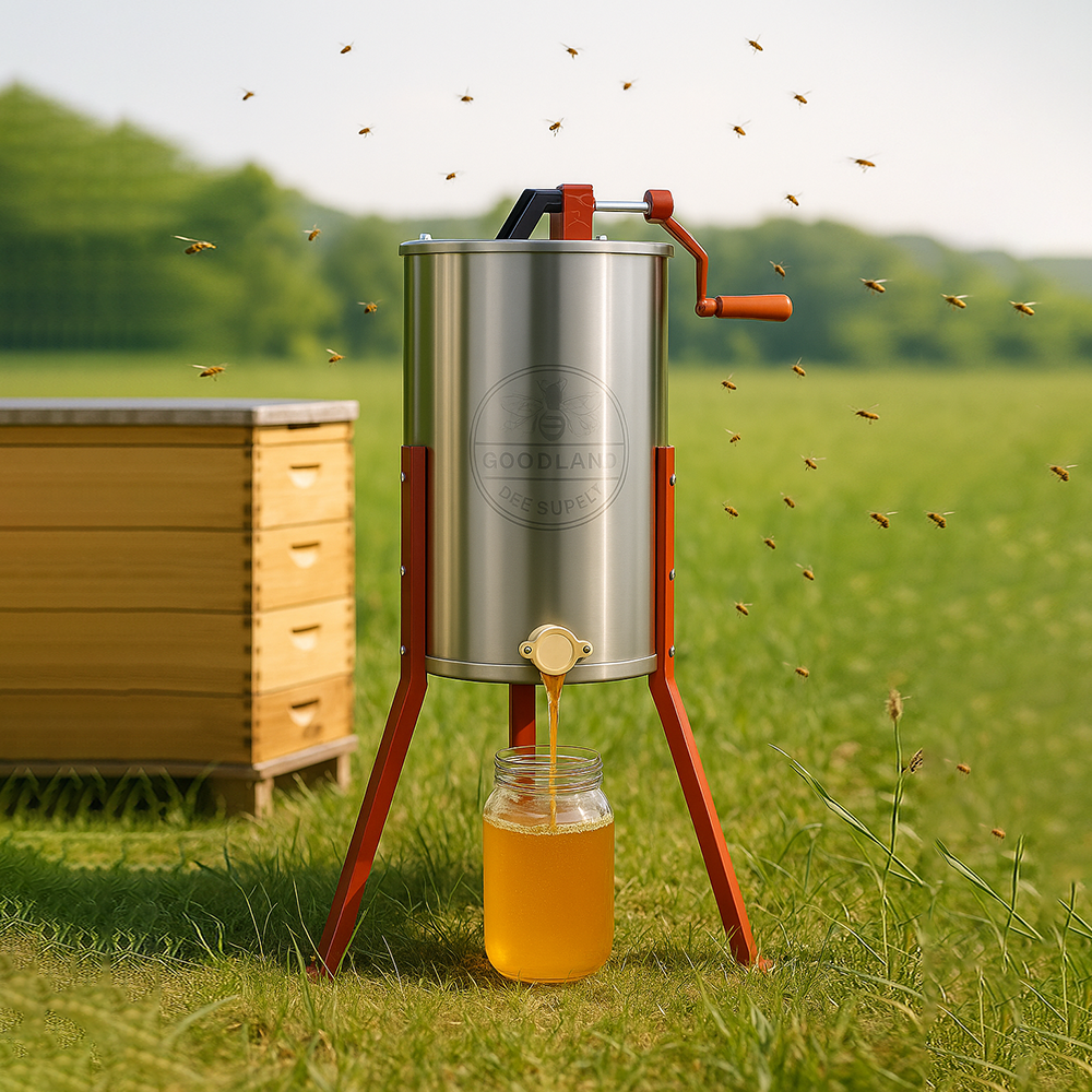 2 Frame Beekeeping 304 Stainless Steel Drum Honey Extractor With Stand - Manual