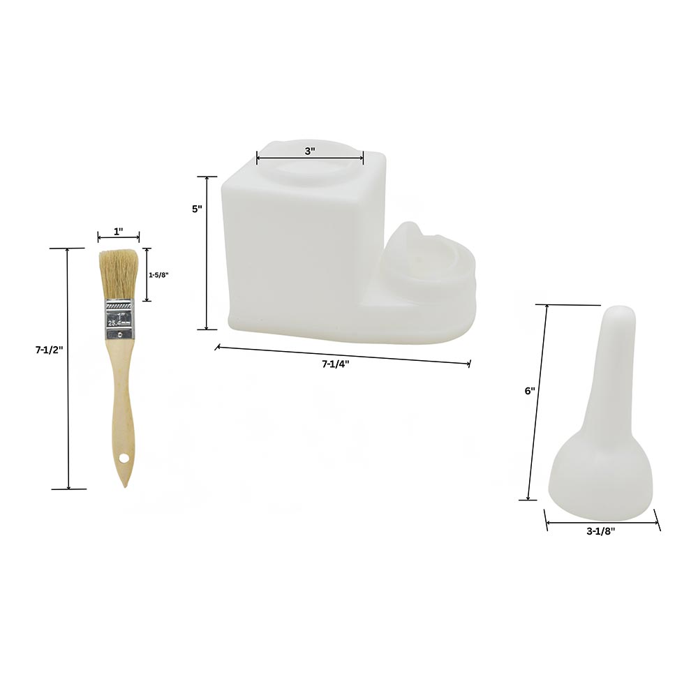 Glue container w/brush