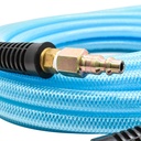 3/8" 25 ft light blue PU hose Kit with 1/4" Steel coupler and plug - W03