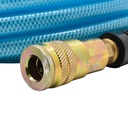 3/8" 50 ft light blue PU hose Kit with 1/4" Steel coupler and plug - W02