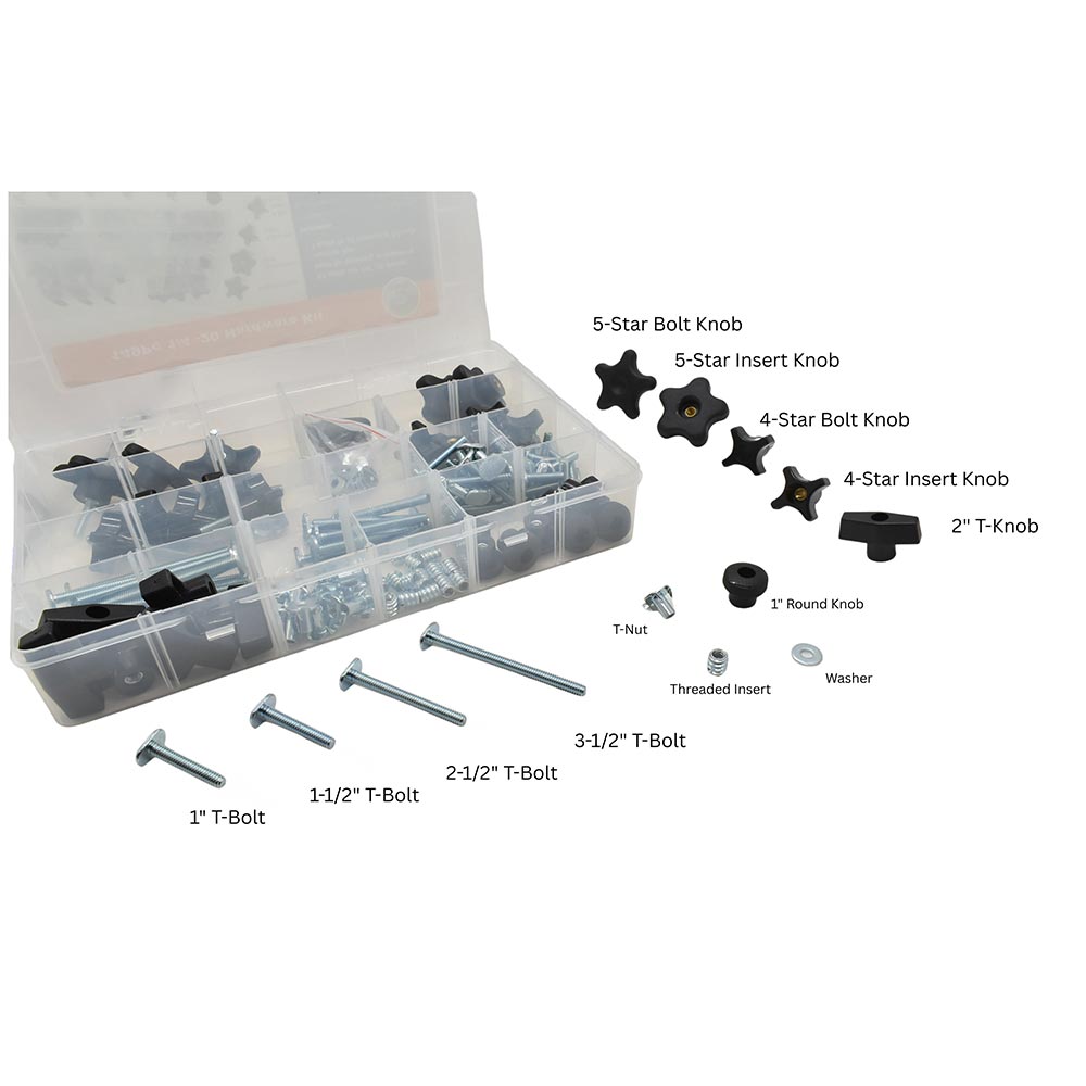 149 Piece Jig & T-Track Hardware Kit Size: 1/4"-20 TPI