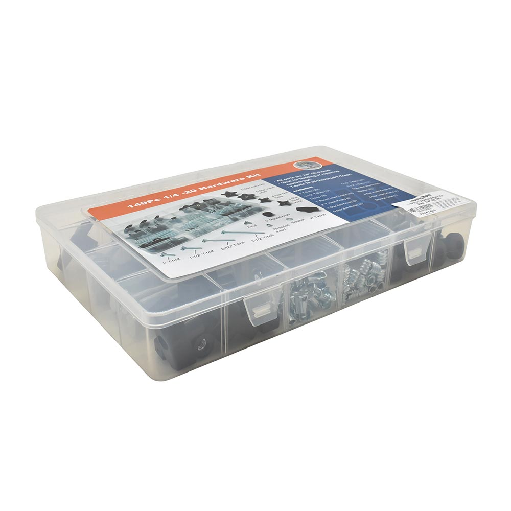 149 Piece Jig & T-Track Hardware Kit Size: 1/4"-20 TPI