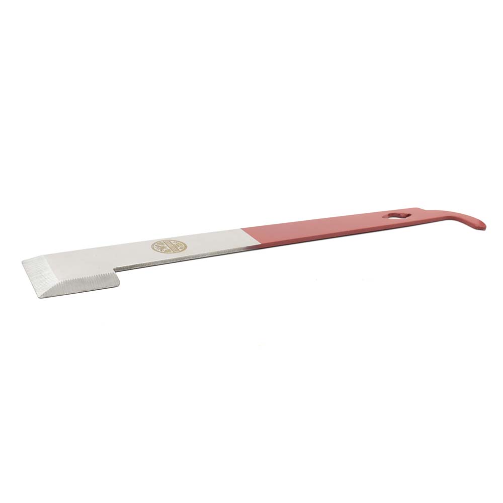 10" Stainless Steel Standard Beehive Frame Lifter and Scraper J Hook Tool - Red Handle