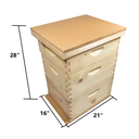  Beekeeping Double Deep Box Beehive Kit includes Frames, Foundations, Entrance Reducer, Brood Box, Super Box, Spacer, Inner Cover, Top and Bottom 
  (GL3STACK)