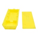 Beekeeping Queen Bee Cage Yellow Plastic - 3" x 1-1/2" x 1/2"