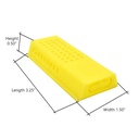 Beekeeping Queen Bee Cage Yellow Plastic - 3" x 1-1/2" x 1/2"