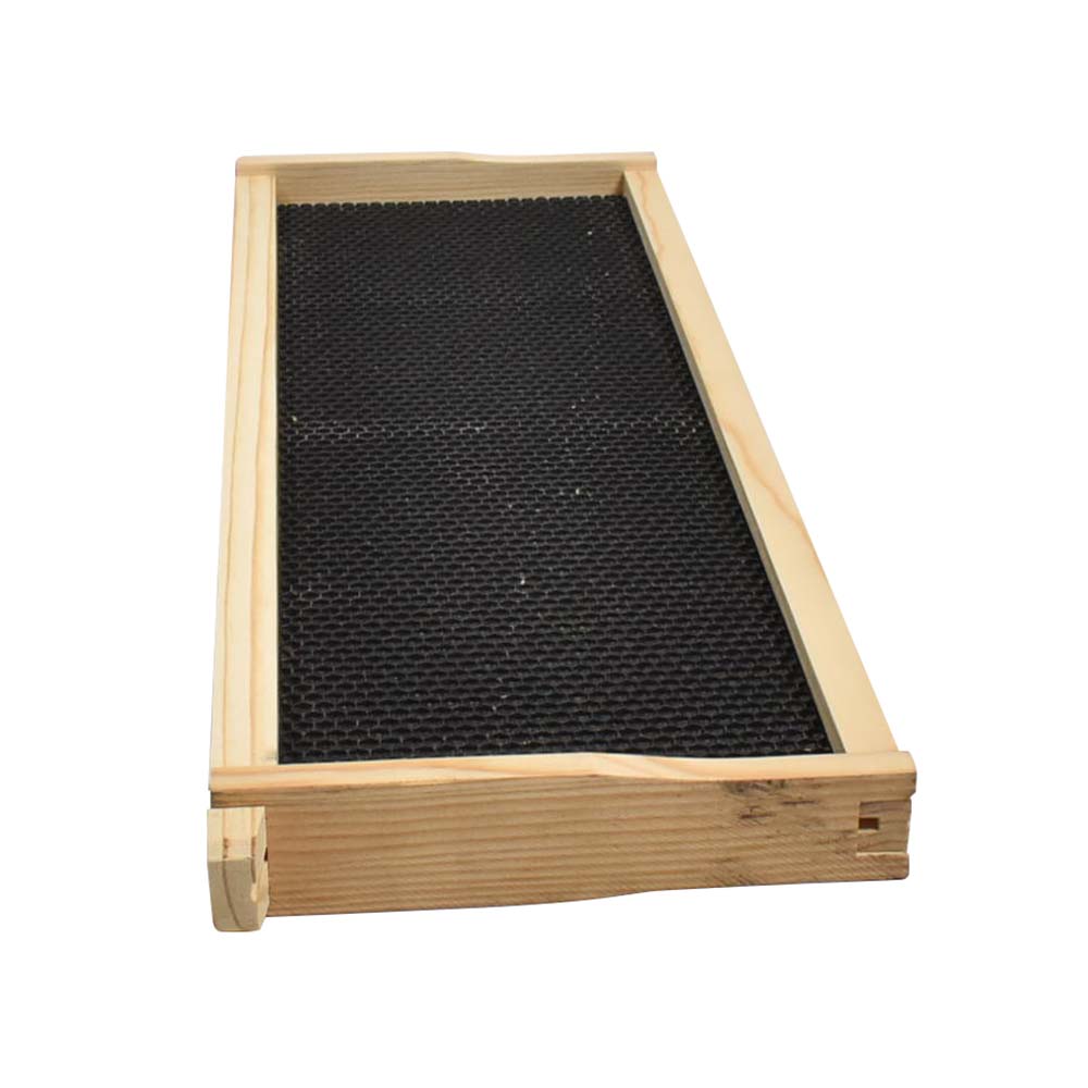 Beekeeping Beehive Body Super Foundation Deep Wood Frame with Plastic Wax Foundation Sheet (Small)