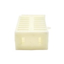 Beekeeping Queen Bee Cage White Plastic - 2" x 1" x 3/4"
