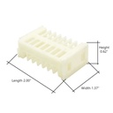Beekeeping Queen Bee Cage White Plastic - 2" x 1" x 3/4"