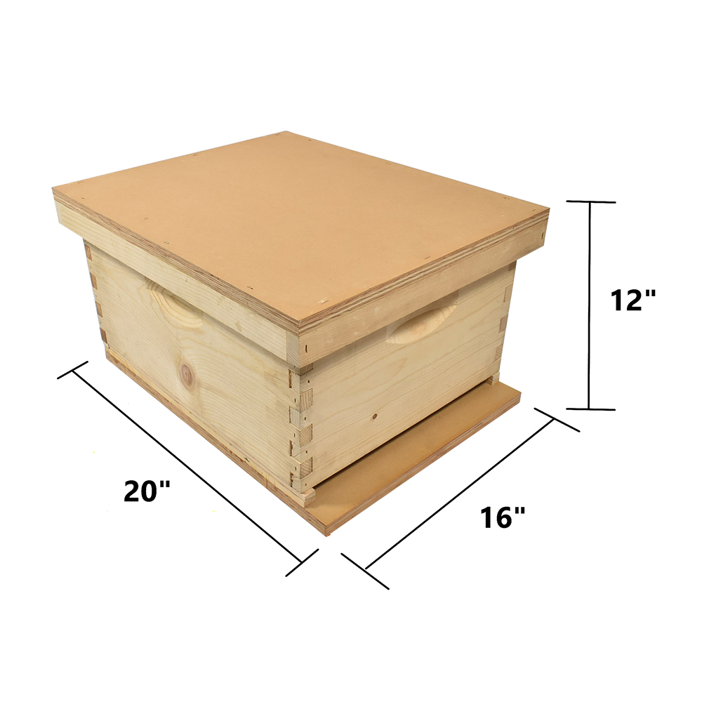  Beekeeping Single Deep Beehive Kit includes Frames, Foundations, Brood Box,  Spacer, Entrance Reducer, Inner Cover, Top and Bottom 
GL1STACK 