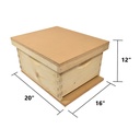  Beekeeping Single Deep Beehive Kit includes Frames, Foundations, Brood Box,  Spacer, Entrance Reducer, Inner Cover, Top and Bottom 
GL1STACK 