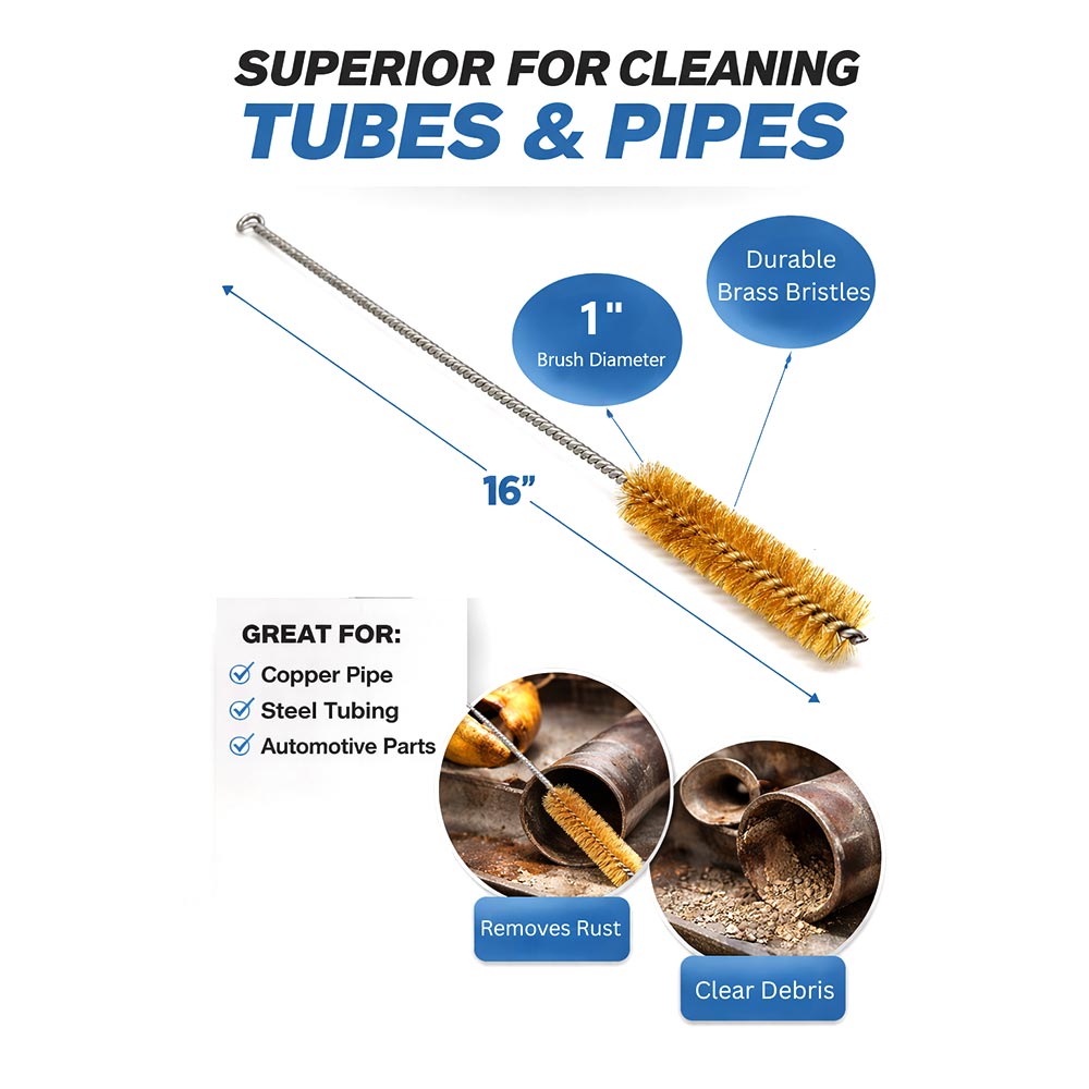 1" x 16" Brass Tube Brush