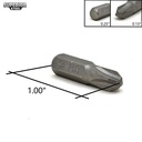 50 Display Pack - 3# Phillips Head Power Screwdriver Bits - 1 Inch Long