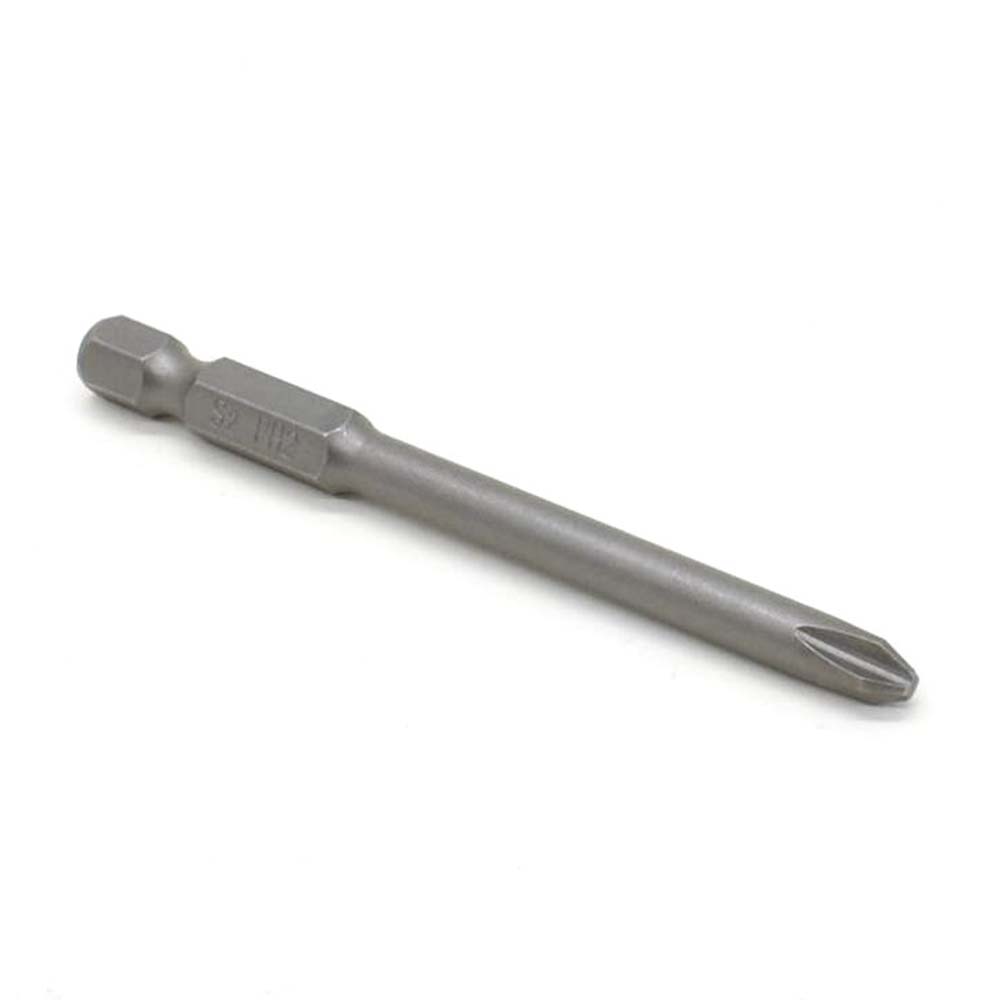 10 Display Pack - 2# Phillips Head Power Screwdriver Bits - 3 Inch Long - 5mm Dia