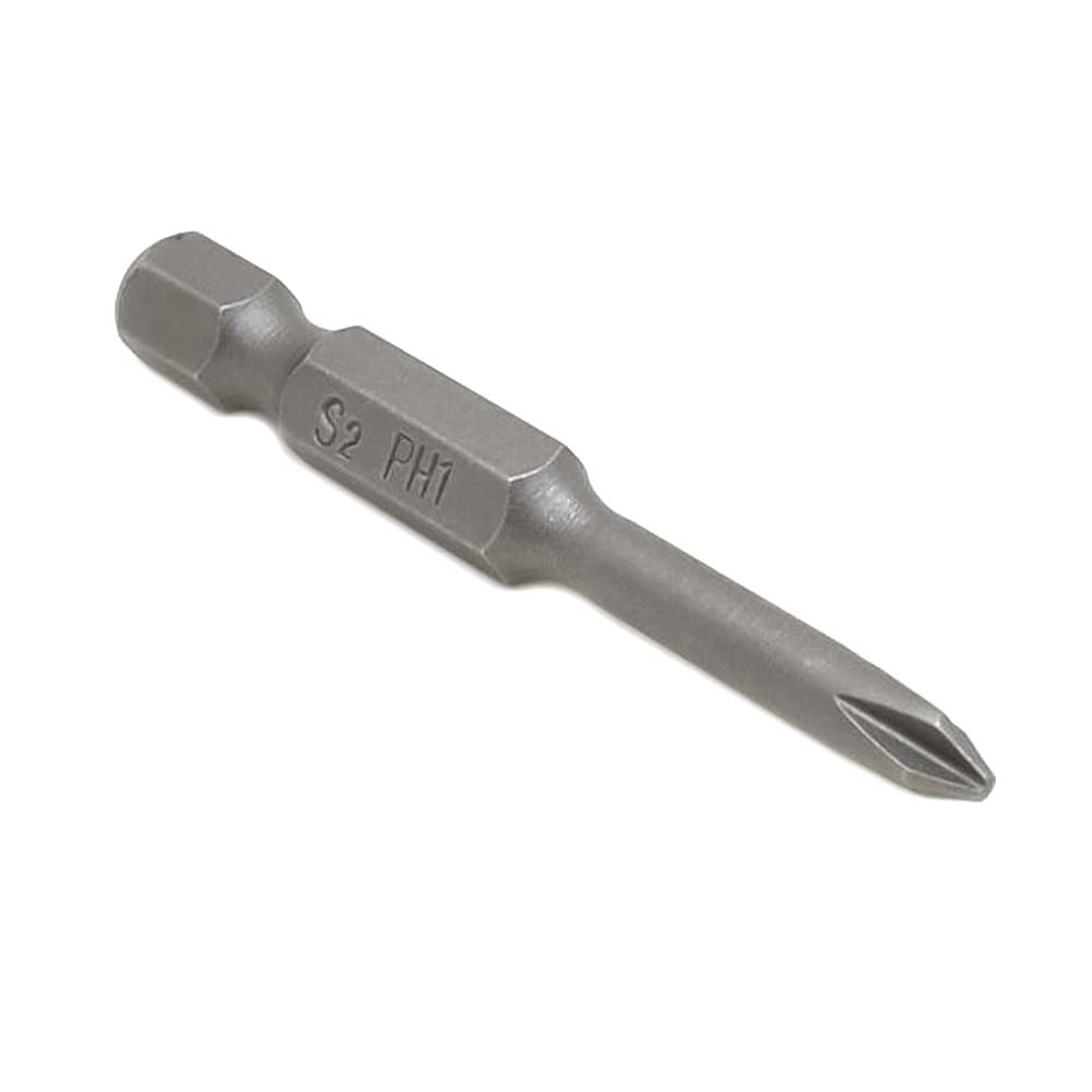10 Display Pack - 1# Phillips Head Power Screwdriver Bits - 2 Inch Long - 4mm Dia
