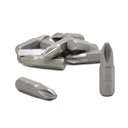 10 Display Pack - 2# Phillips Head Power Screwdriver Bits - 1 Inch Long