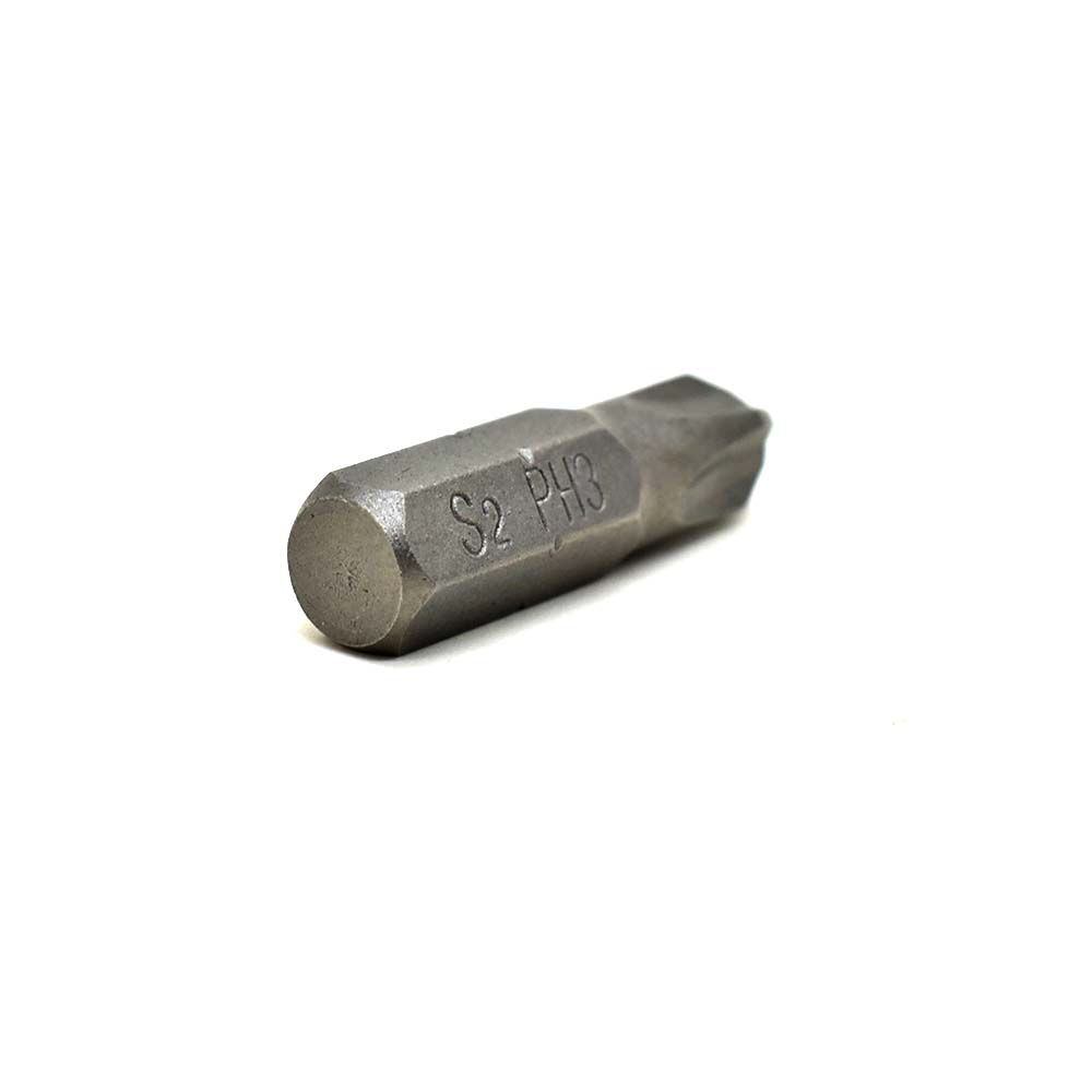 10 Display Pack - 3# Phillips Head Power Screwdriver Bits - 1 Inch Long