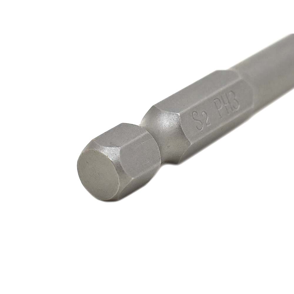 25 Bulk - 3# Phillips Head Power Screwdriver Bits - 3 Inch Long - 6mm Dia