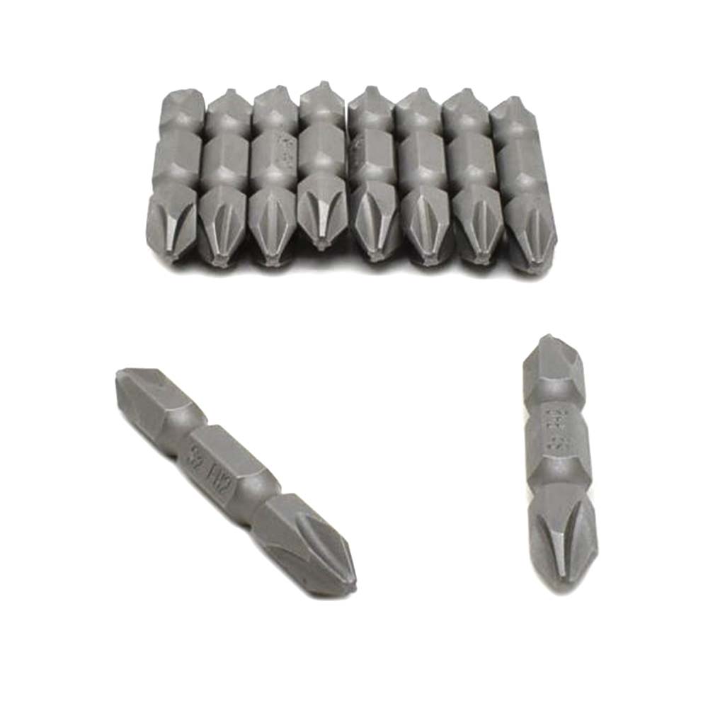 10 Display Pack - 2# Phillips Double End Screwdriver Bits - 2" Long