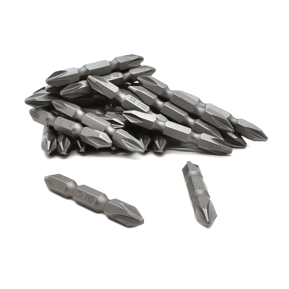 25 Display Pack - 2# Phillips Double End Screwdriver Bits - 2" Long