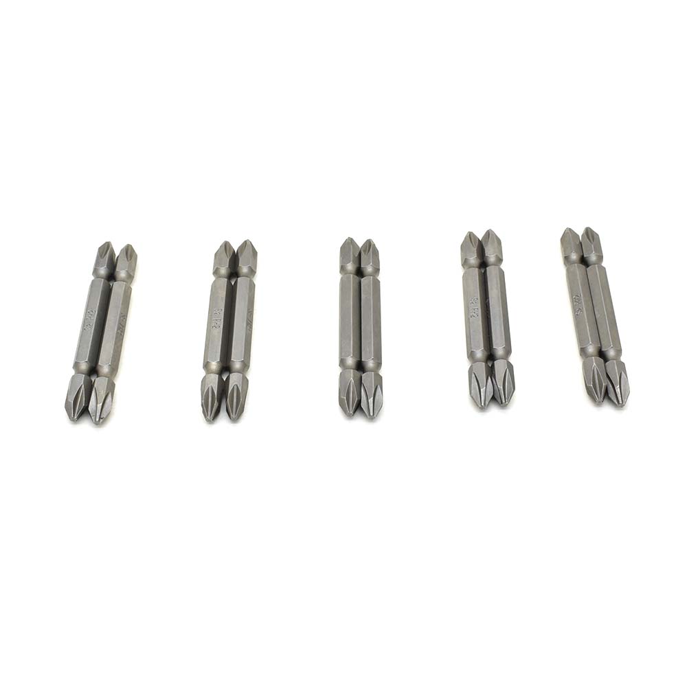 10 Display Pack - 2# Phillips Double End Screwdriver Bits - 3" Long