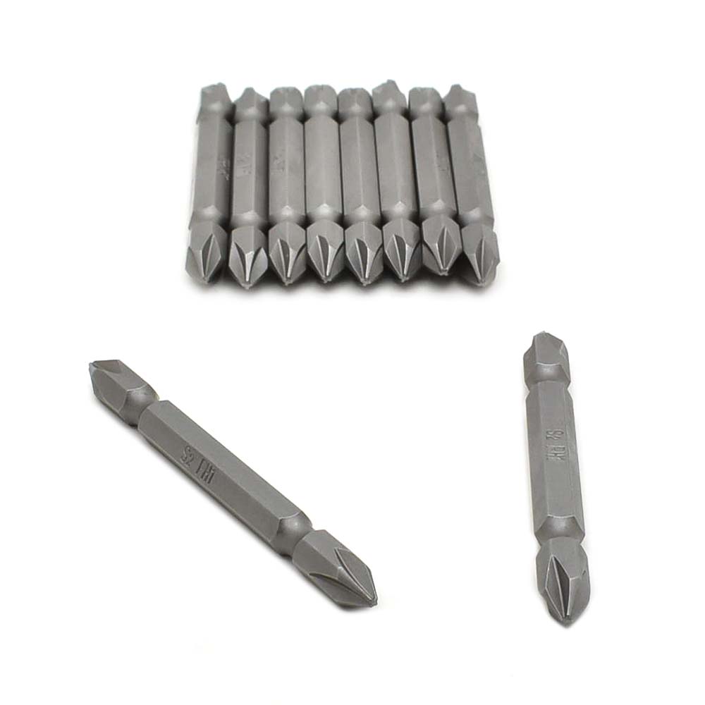 10 Display Pack - 1# Phillips Double End Screwdriver Bits - 3" Long
