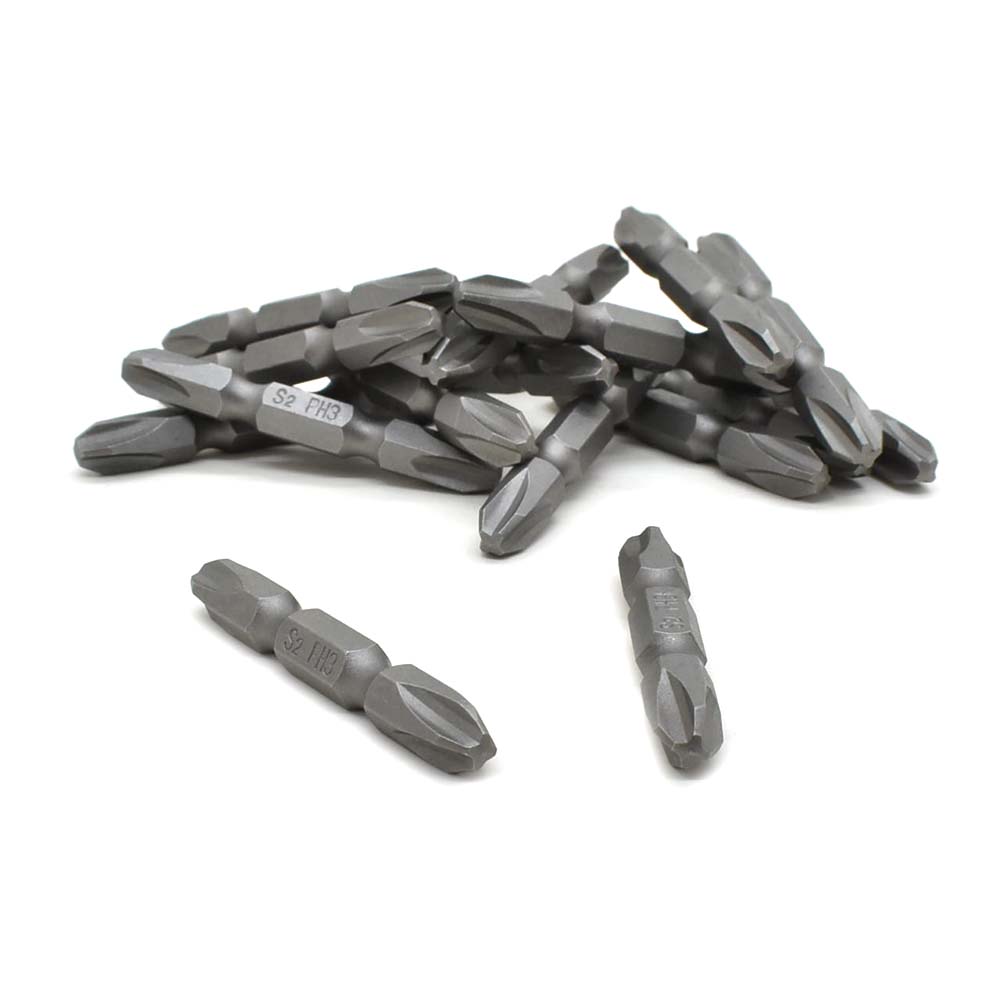 25 Display Pack - 3# Phillips Double End Screwdriver Bits - 2" Long