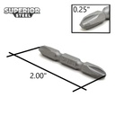 25 Display Pack - 3# Phillips Double End Screwdriver Bits - 2" Long