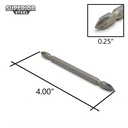 10 Display Pack - 1# Phillips Double End Screwdriver Bits - 4" Long