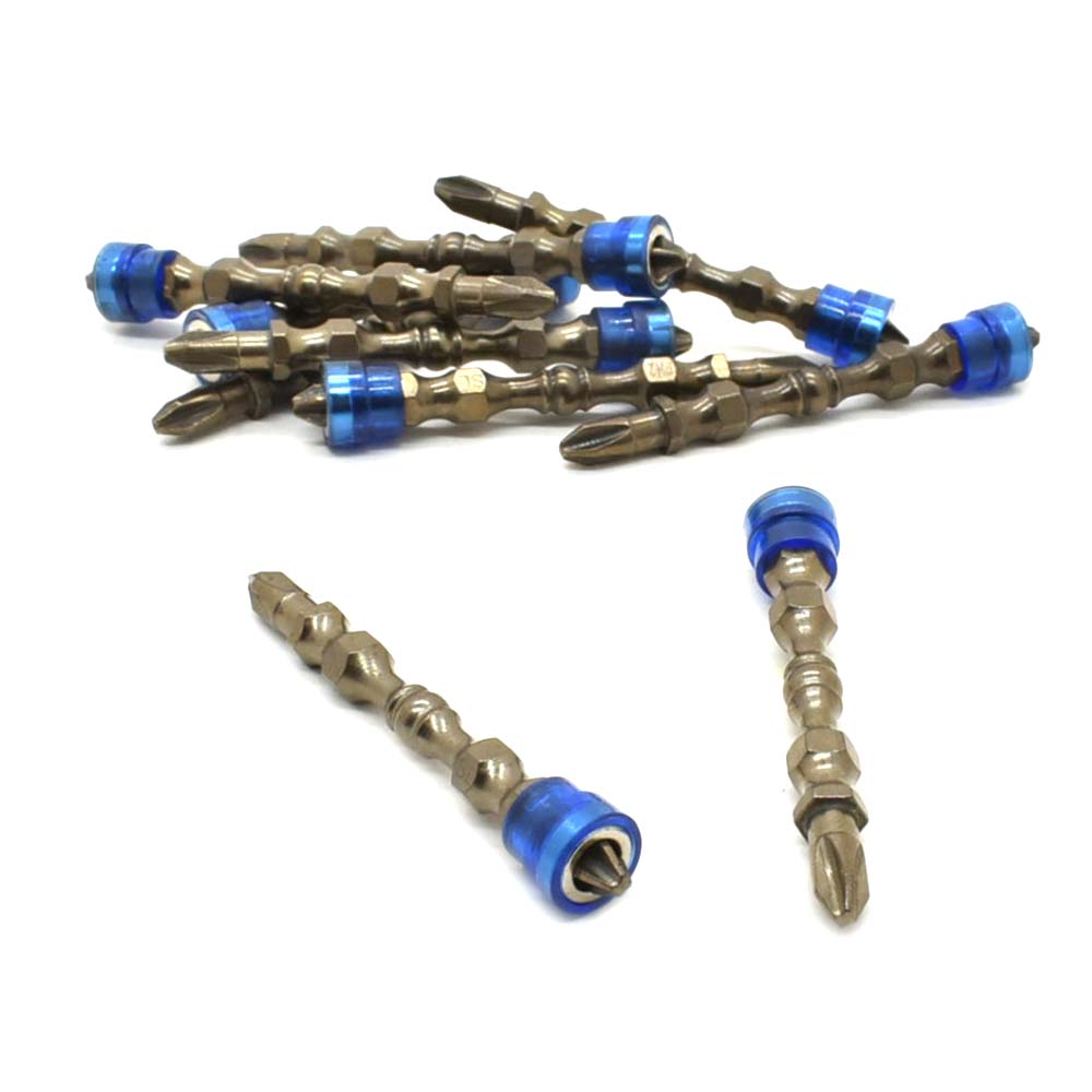 25 Bulk - PH2 Double Head Phillips High Torque Magnetic Power Screwdriver Bits - 2.5 Inch Long