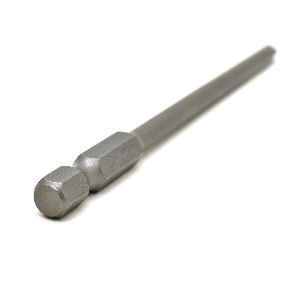 25 Bulk - 2# Phillips Head Power Screwdriver Bits - 4 Inch Long - 4.5mm Dia