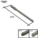 25 Bulk - 2# Phillips Head Power Screwdriver Bits - 4 Inch Long - 4.5mm Dia