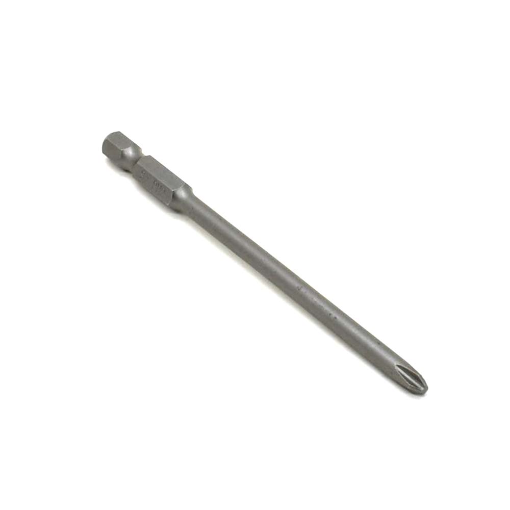 10 Display Pack - 2# Phillips Head Power Screwdriver Bits - 4 Inch Long - 4.5mm Dia