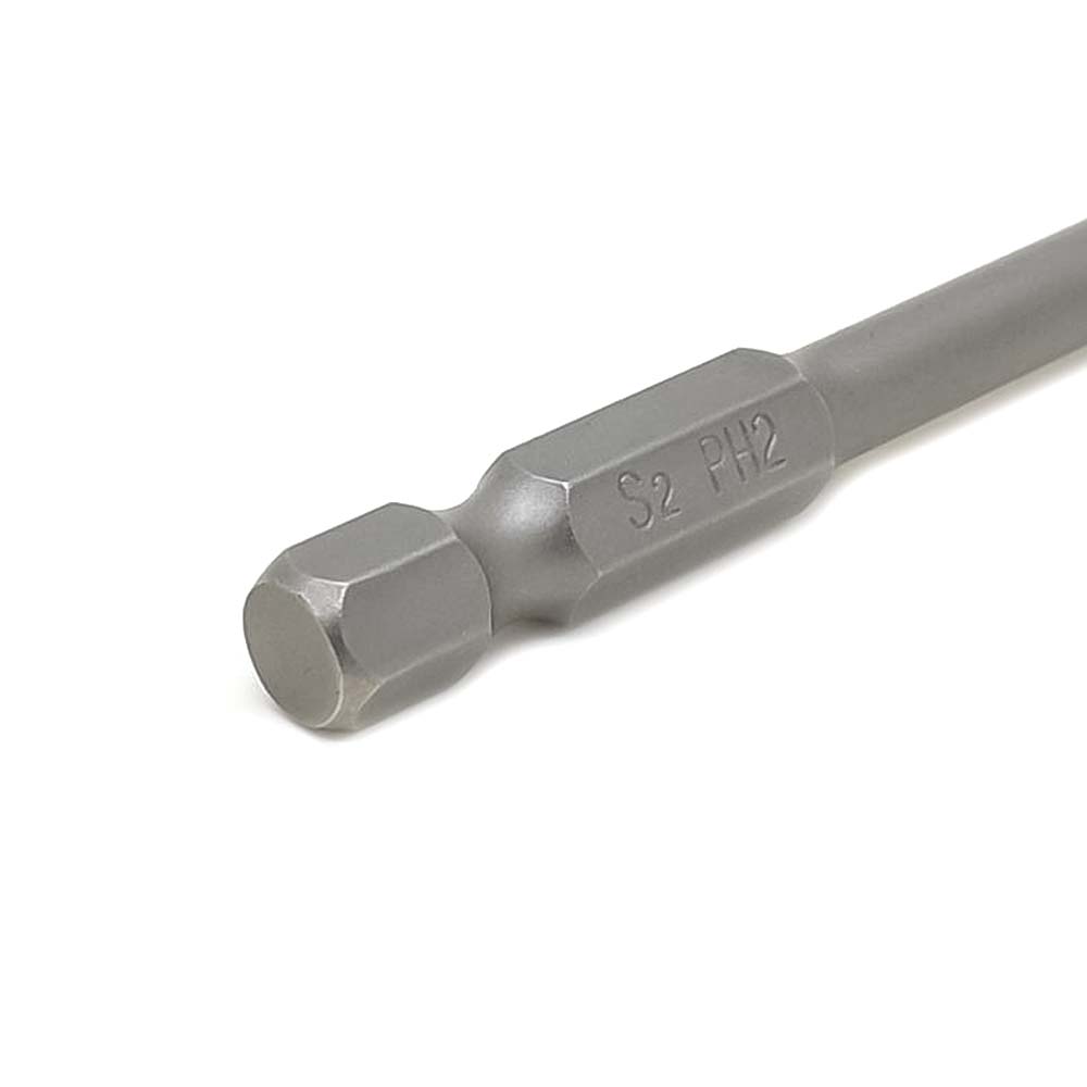 25 Bulk - 2# Phillips Head Power Screwdriver Bits - 3 Inch Long - 5mm Dia