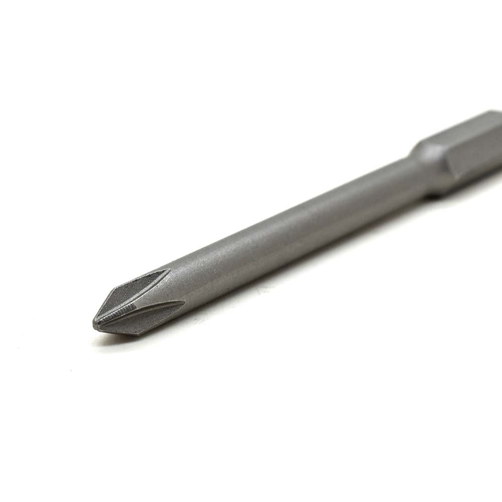 10 Display Pack - 1# Phillips Head Power Screwdriver Bits - 3 Inch Long - 4.5mm Dia