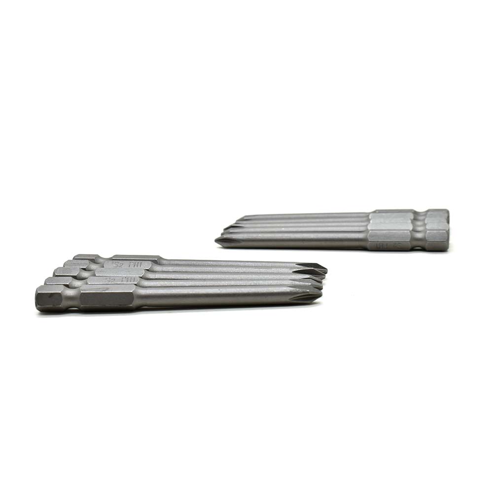 10 Display Pack - 1# Phillips Head Power Screwdriver Bits - 3 Inch Long - 4.5mm Dia